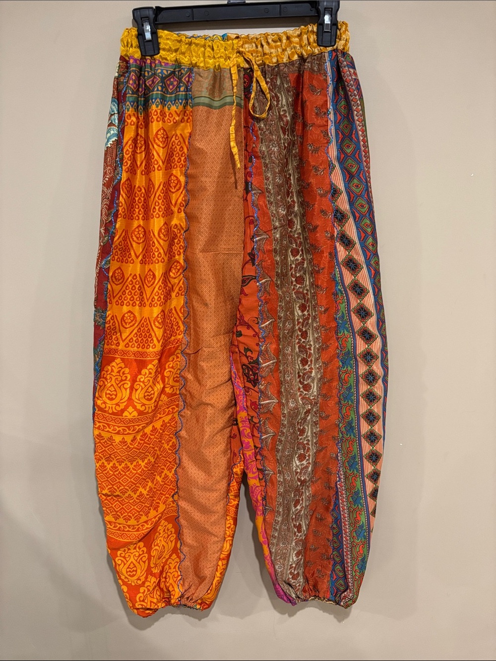 100% silk boho jogger